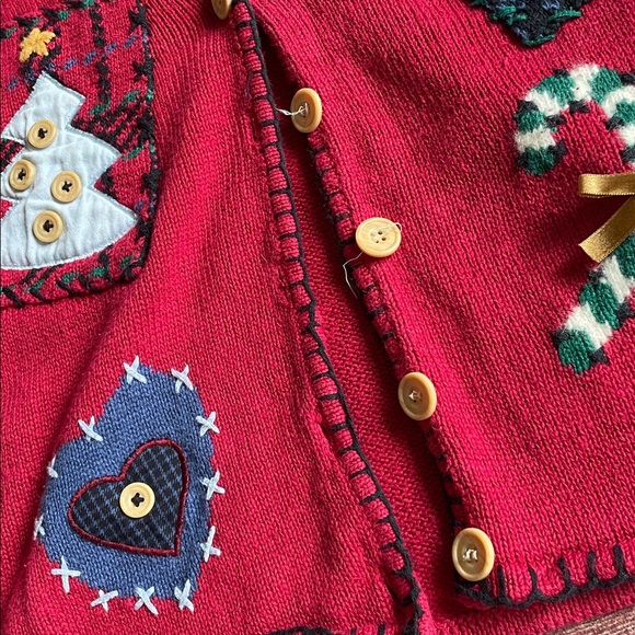 Vintage Jantzen Classics Festive Red Embroidered Christmas Sweater Vest - Picture 7 of 16